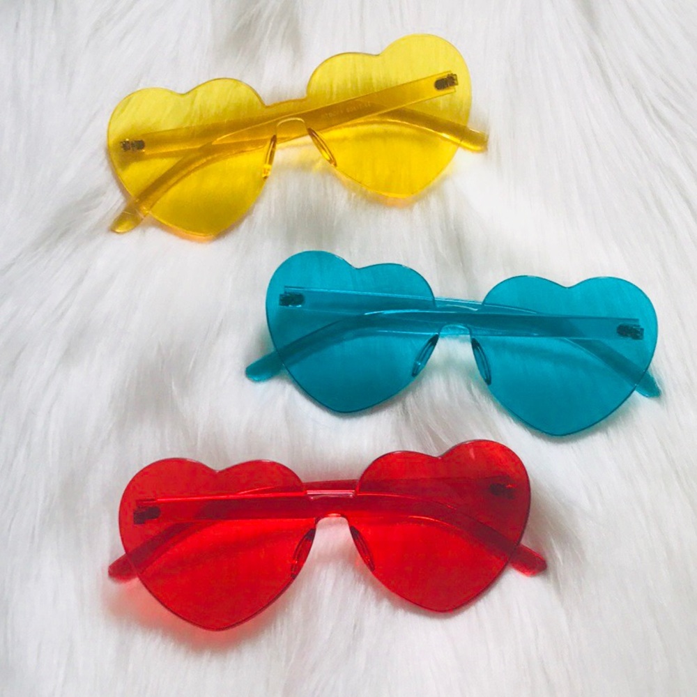 Heart Shape Rimless Sunglasses